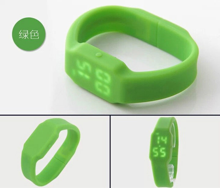 绿色多功能硅胶手表U盘
