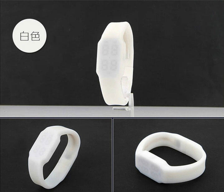 白色多功能硅胶手表U盘