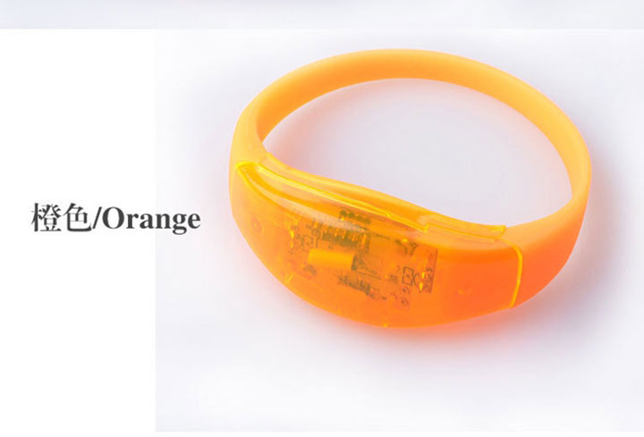 橙色声控能量运动环,手腕带厂家