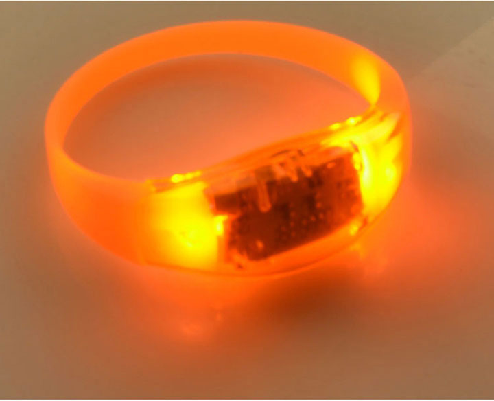 橙色发光声控能量运动环,手腕带厂家